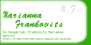 marianna frankovits business card
